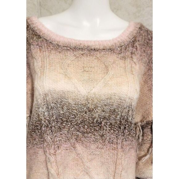 NWT - Frye & Co Ombre Space Dyed Fringe Wool Blend Sweater - 2X - Picture 6 of 10